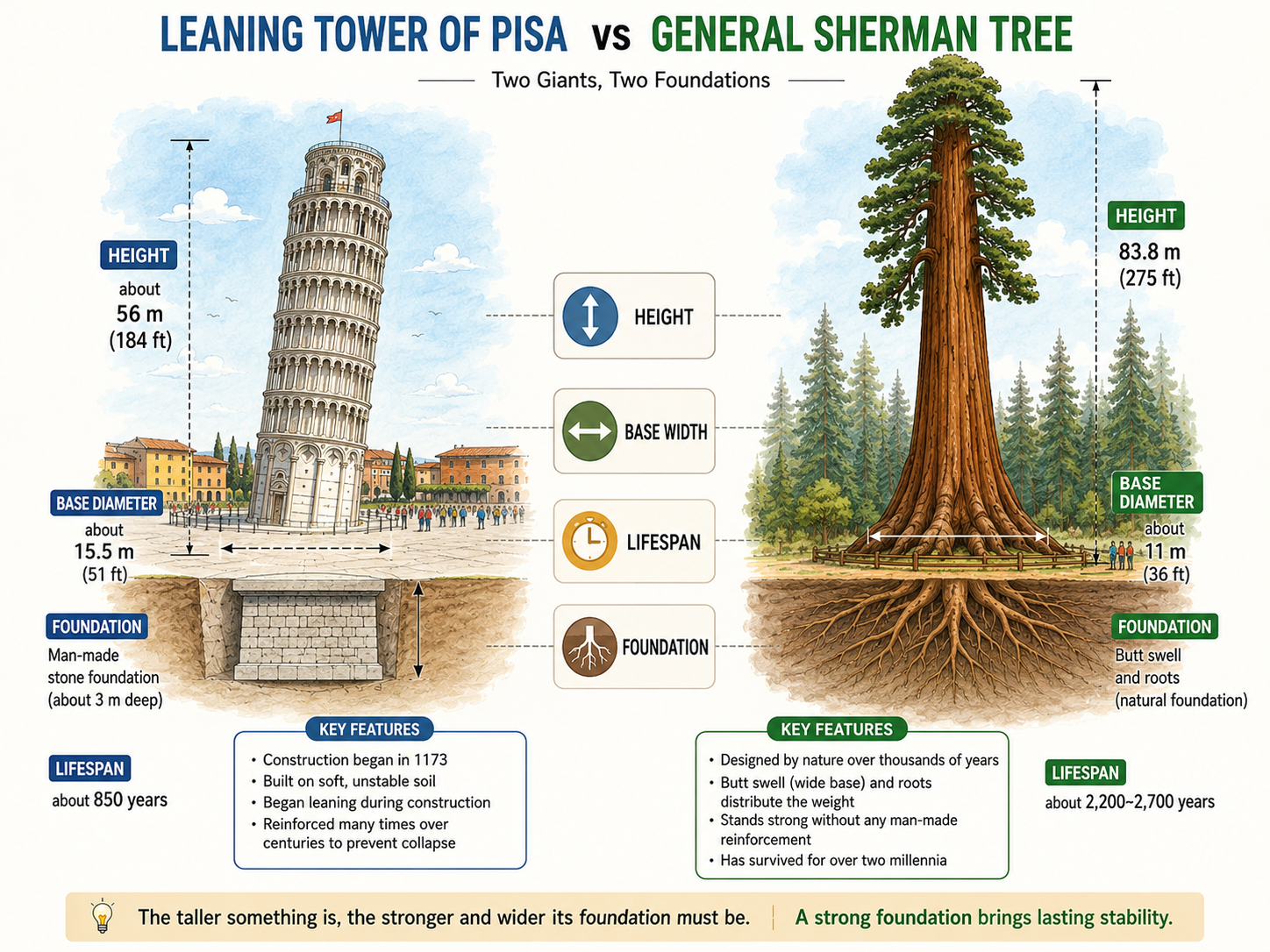 Why Don’t Giant Sequoias Fall Easily? (What the Leaning Tower of Pisa Couldn’t Teach Us)